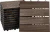 WPC 11 x Holzfliesen á 30 x 30 x 22 cm, Farbe Dunkelbraun Produktbild-Vorschau 4