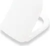 A white toilet seat with lid and hinges, shown from a diagonal angle on a white background. Náhled obrázku produktu