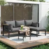 Gartenmöbel-Set Eckgarnitur mit Sofa, Couchtisch & Produktbild-Vorschau 3