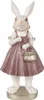 Clayre & Eef Figur Kaninchen 27 cm Weiß Rosa Polyresin Produktbild-Vorschau 1