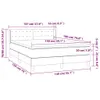 vidaXL Boxspringbett mit Matratze Creme 140x190 cm Stoff Produktbild-Vorschau 6