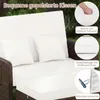 COSTWAY Chaise longue de jardin 3 en 1 en polyrotin, chaise Voir les images du produit 6