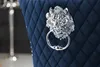Elegantní židle CASTLE DELUXE z královsky modrého sametu s Náhled obrázku produktu 6