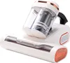 A close-up studio shot of a white and rose gold handheld vacuum cleaner. Produktbild-Vorschau