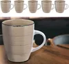 Kaffeebecher Steingut 6er Set beige 360ml 9x11cm Tasse Produktbild-Vorschau 1