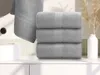 Ručník BIBAZ 50x100 cm, světle šedý, 100% bavlna Náhled obrázku produktu 2