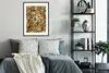 MuchoWow® Gerahmtes Poster Tierhaut - Schlange - Gold 60x80 Produktbild-Vorschau 2