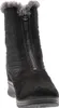 A close-up, front view of a black winter boot with a zipper and fur trim. Náhľad obrázku produktu