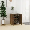 Schuhschrank Räuchereiche 60x35x70 cm Holzwerkstoff Produktbild-Vorschau 2