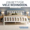Homestyle4u Holzbett 140x200 Weiß Doppelbett Lattenrost Produktbild-Vorschau 11
