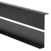 A close-up, angled view of a black L-shaped profile, likely a corner or edge protector, against a white background. Anteprima dell’immagine prodotto