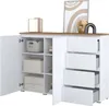 Buffet Liko mit 4 Schubladen und 2 Türen, Weiß und Produktbild-Vorschau 8
