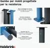HOLZBRINK Piedini per mobili 15 cm in metallo antracite Anteprima dell’immagine prodotto 4