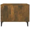 vidaXL Couchtisch mit Metallbeinen Räuchereiche 50x50x40 cm Produktbild-Vorschau 6