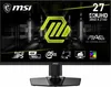 A marketing image for an MSI gaming monitor, showcasing its features and specifications. Produktbild-Vorschau