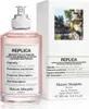 A bottle of Maison Margiela Replica Springtime in a Park Eau de Toilette and its packaging. Produktbild-Vorschau