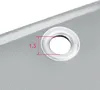 Close-up of a grommet on a gray tarp, with a measurement indicator. Náhled obrázku produktu
