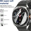 A close-up of a smartwatch with a protective film applied, showcasing its features. Anteprima dell’immagine prodotto