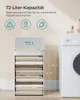 Wäschekorb mit Bambusdeckel - 72L Wolkenweiß - Wäschekorb - Produktbild-Vorschau 4