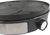 Close-up of a black electric crepe maker with a silver accent and a control knob. Anteprima dell’immagine prodotto