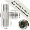 2x F-Stecker auf 2x F-Kupplungen Verbinder Adapter Koax- Produktbild-Vorschau 3