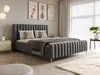 Lit rembourré 160x200 avec coffre de rangement LUX Velours Voir les images du produit 1