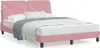 The Living Store Bettgestell mit LED-Leuchten Rosa 140x200 Produktbild-Vorschau 2