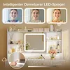 Toaletný stolík s LED zrkadlom, USB zásuvkami a RGB LED Náhľad obrázku produktu 4