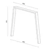 1xPaar sossai Trapez Tischkufen in Schwarz 65 x 85 x 72cm Produktbild-Vorschau 4