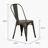 Lot de 8 chaises de salle à manger empilables en métal, Voir les images du produit 7