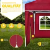 tillvex Pavillon 3x6m - avec 3 parois latérales rouge Voir les images du produit 5