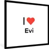 MuchoWow® Gerahmtes Poster Ich liebe - Evi - Mädchen 40x40 Produktbild-Vorschau 1