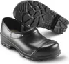 A pair of black Sika clogs are shown against a white background. One clog is in the foreground, and the sole of another clog is visible behind it. Produktbild-Vorschau