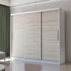 Schwebetürenschrank Alba 250 cm Weiß/Sonoma, ohne Spiegel Produktbild-Vorschau 1