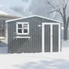Abri de jardin en métal 7,19 m² - Abri de jardin gris à Voir les images du produit 7