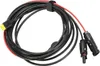 A coiled black cable with red and yellow connectors on a white background. Produktbild-Vorschau