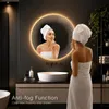 LoXa LED Badspiegel Aurora 70×70 cm Rund – Goldener Rahmen Produktbild-Vorschau 3