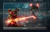 A split-screen image showing a comparison of a portable monitor displaying a video game. The left side shows a detailed view of a character, while the right side shows a more dynamic, motion-blurred view of an action scene. Náhľad obrázku produktu