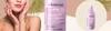 A woman's shoulders and face are visible on the left, with her hands touching her face. A large bottle of Arkemusa Keratin Regenerierende Haarspülung is in the center, and a smaller bottle is in a circle on the right. Palm leaves are visible in the backgro Náhled obrázku produktu