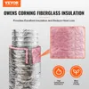 A cutaway view of insulated flexible ducting, with a close-up of the fiberglass insulation and icons highlighting features. Anteprima dell’immagine prodotto