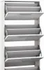 A white shoe cabinet with five flip-down compartments. Anteprima dell’immagine prodotto