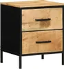 Armadio da Notte con cassetto Marrone e Nero 40 x 35 x 50 Anteprima dell’immagine prodotto 1
