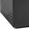 Close-up view of the textured side of a dark grey rectangular container, possibly a storage box or planter, showing a patterned design. Anteprima dell’immagine prodotto