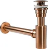 A copper-colored sink drain assembly with a pop-up stopper, shown against a white background. Anteprima dell’immagine prodotto