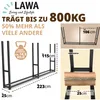 Kaminholzregal außen Metall 223 x 25 x 115 cm Stapelhilfe Produktbild-Vorschau 2