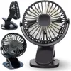 Přívěsný mini ventilátor USB nabíjený mobilní černý stolní Náhled obrázku produktu 1