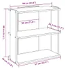 vidaXL Bibliothèque 3 étagères blanc 60x30x80 cm bois Voir les images du produit 8