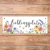 Blumenwiese Metallschild mit Spruch Lieblingsplatz Produktbild-Vorschau 6
