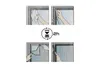 Levior Sieť do okien 150x180cm čierna na suchý zips 6,6m Náhľad obrázku produktu 2
