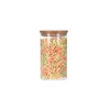 A clear studio shot of a glass jar filled with colorful candy. Produktbild-Vorschau
